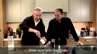 aerolatte  milk frother makes three layer caffè latte macchiato [upl. by Cairistiona742]