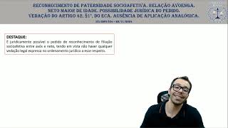 STJ INFO 834 paternidade socioafetiva e adoção [upl. by Ushijima]