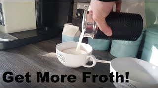 How to Get More Froth from Your Nespresso Coffee Aeroccino  Nespresso tips and help [upl. by Enaywd829]